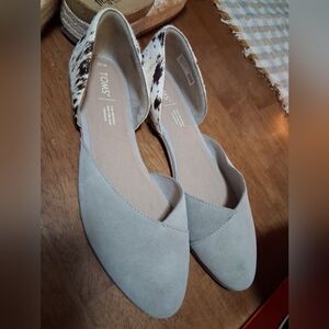 TOMS Women's Suede and Animal Print Flats